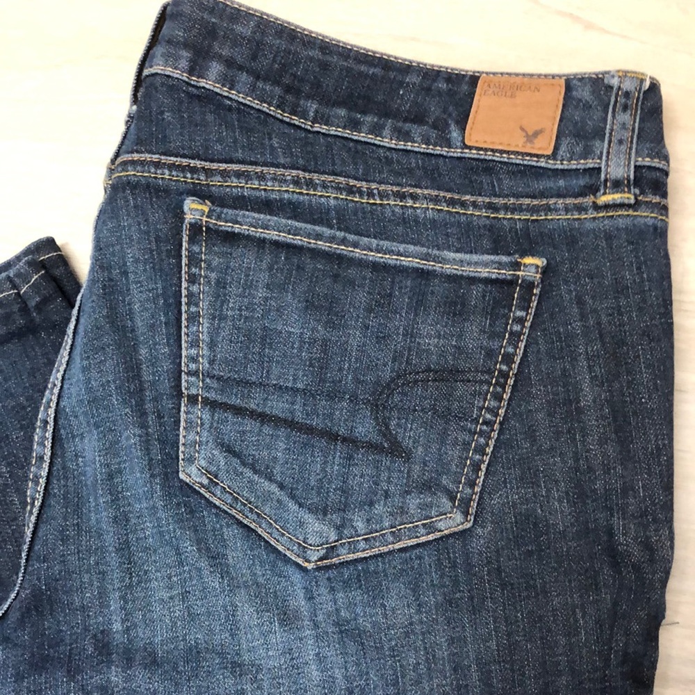 American Eagle Straight Leg Stretch Jeans Size 12 - Picture 3 of 16